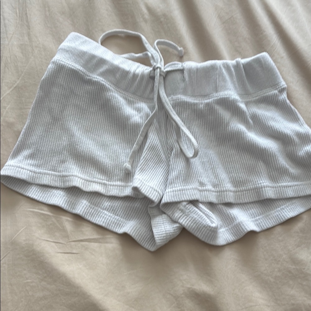Hard Tail White Thermal Cotton Knit Shorts